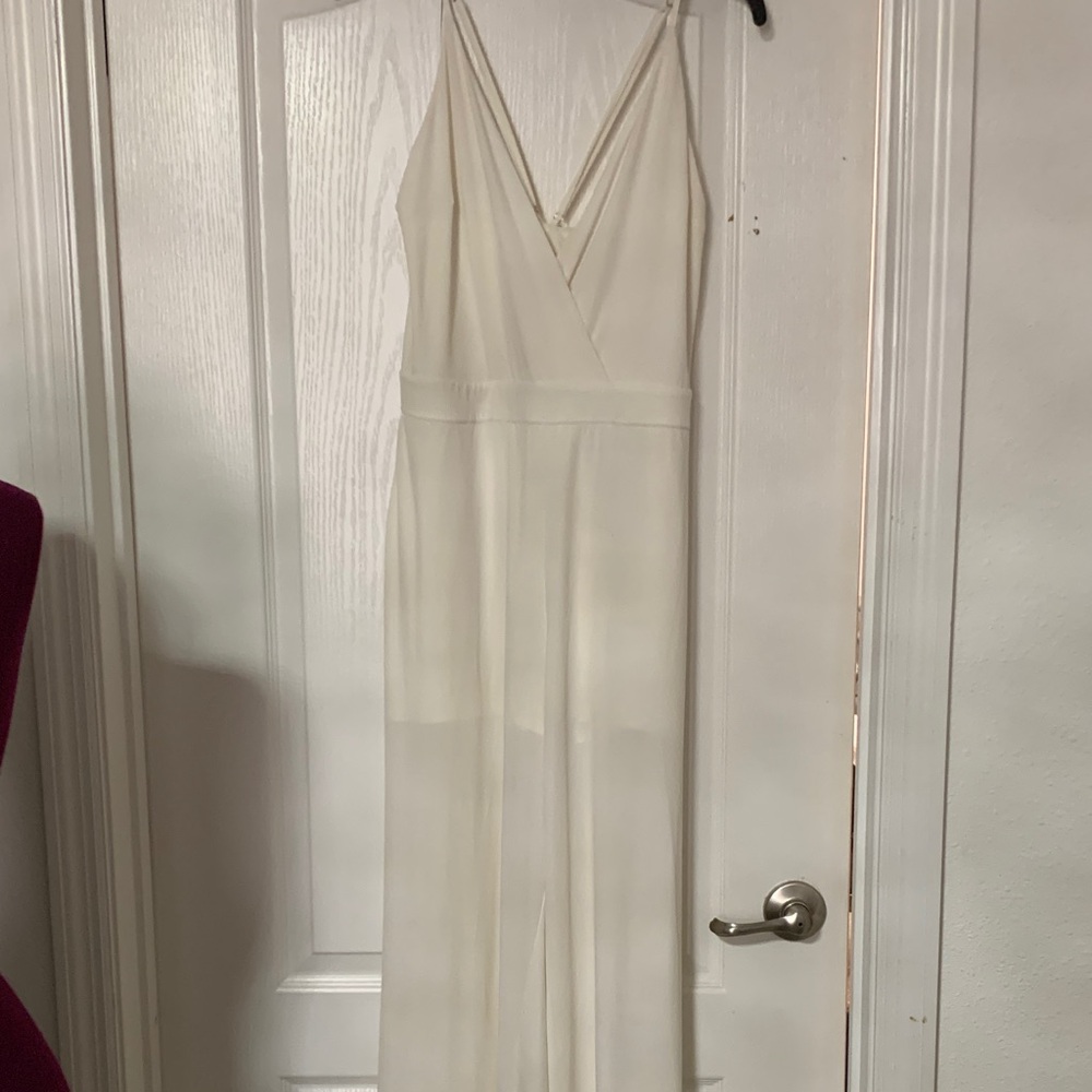 Express Cream Sleeveless Jumpsuit